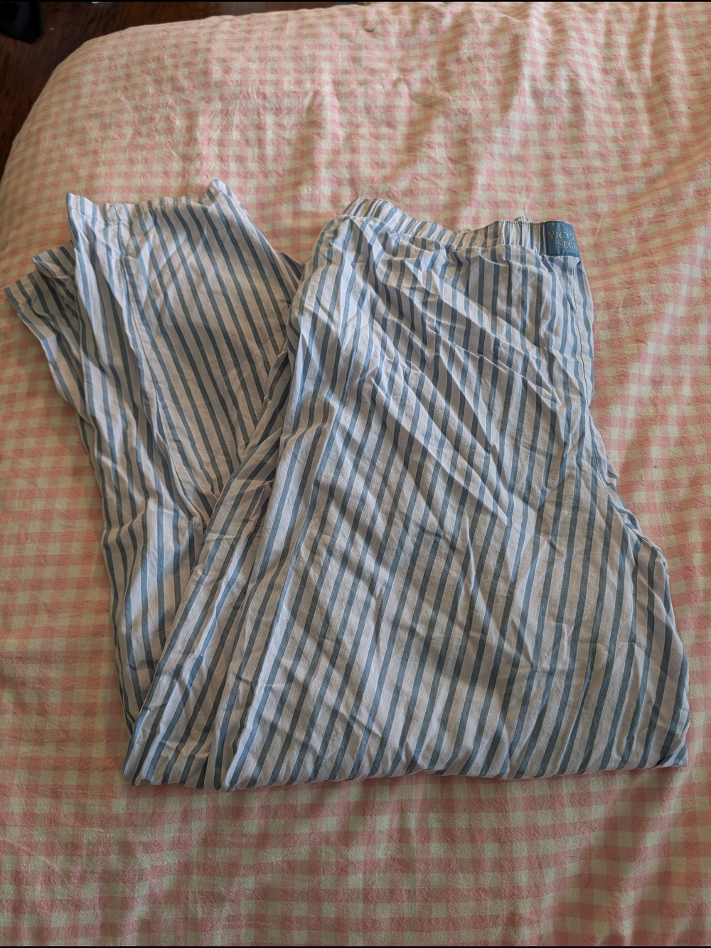 Victoria's Secret Blue & White Striped Men's Lounge Pants
